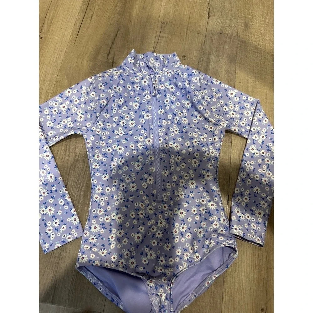 Gap‎ Kids Rash Guard Swim One-Piece Warm Violet XS